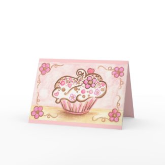 Cupcake Thank you Card card