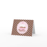 Cupcake Thank You Note Cards Pink Brown