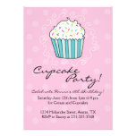 Cupcake Themed Birthday Party Invitations