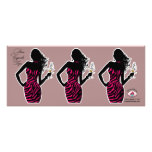 CUPCAKE TOPPER Diva Glam Zebra - fuschia Personalized Invitations