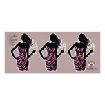 CUPCAKE TOPPER Diva Glam Zebra - pink Custom Invite