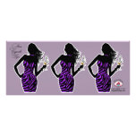 CUPCAKE TOPPER Diva Glam Zebra - purple Personalized Announcements