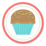 Cupcake Turquoise Aqua Stickers
