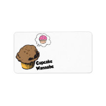 Cupcake Wannabe Muffin Custom Address Labels