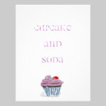 cupcake with cherry letterhead