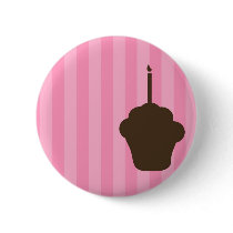 Cupcake with pink stripes