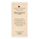 Cupcake with Soft Mocha Stripes Custom Rack Cards