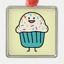 Cupcake with Sprinkles Christmas Tree Ornament