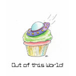 Cupcake with UFO/Flying Saucer T Shirt