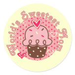 Cupcake World's Sweetest Mom Tshirts and Gifts Sticker