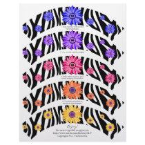 Cupcake Wrappers Daisy Zebra Bright Letterhead