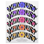 Cupcake Wrappers Daisy Zebra Bright Letterhead