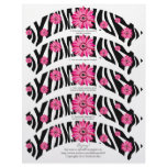 Cupcake Wrappers Daisy Zebra Pink Letterhead