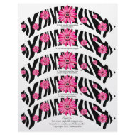 Cupcake Wrappers Daisy Zebra Pink Letterhead letterhead