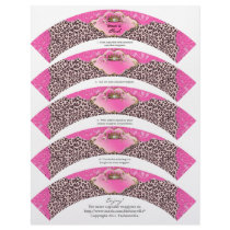 Cupcake Wrappers Princess Crown Leopard Letterhead