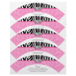 Cupcake Wrappers Princess Crown Zebra Letterhead