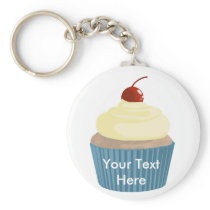 Cupcake-Yellow and Blue Key Chains