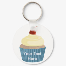 Cupcake-Yellow and Blue keychains by AryadnaDesign Cupcake-Yellow and Blue keychains