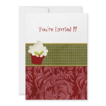 Cupcake You're Invited Christmas Party Invitations by pauletteparis Cupcake You're Invited Christmas Party Invitations