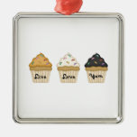 Cupcake Yum Ornaments