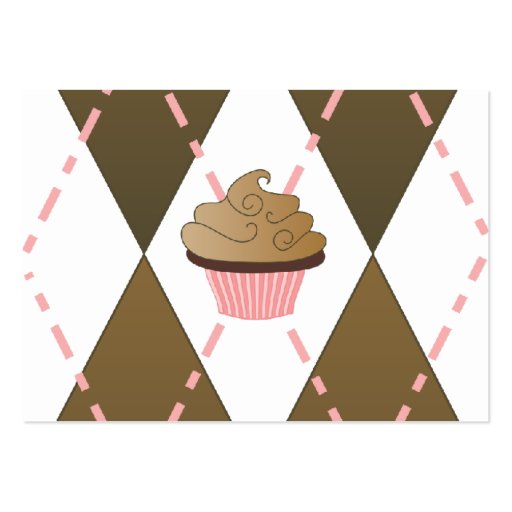 Cupcakes and Argyle Business Card Template (back side)