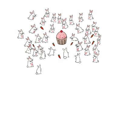 Cupcakes and Bunny T-shirt by cakespy