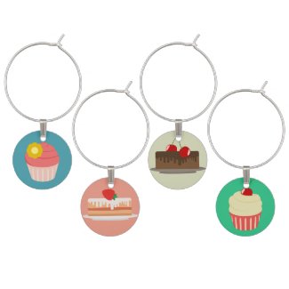 Cupcakes and Cakes Wine Charm