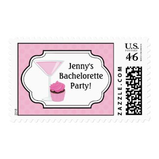 Cupcakes and Cocktails Party Postage Stamp
