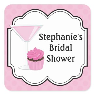 Cupcakes and Cocktails Party Sticker