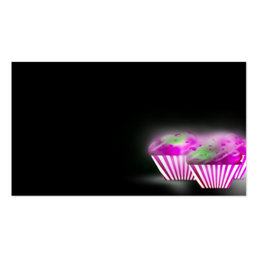 Cupcakes Bakery/Pastry Shop Pink/Purple Business C Business Cards (back side)