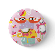 Cupcakes birds flower pink dots kawaii icecream buttons