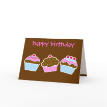 Cupcakes Birthday Card