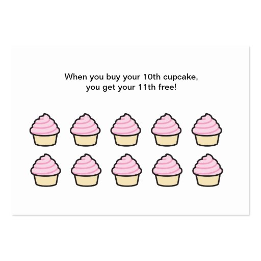 Cupcakes Biz Card with African Am Version Business Card Templates (back side)