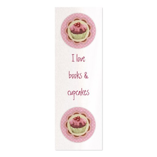 Cupcakes Bookmark Business Card Templates (front side)