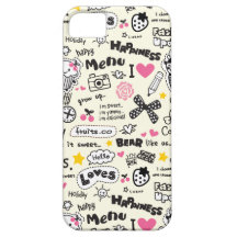 Cupcakes, bows, hearts, girly girl pattern. iPhone 5 cover