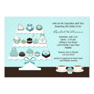 Cupcakes Bridal Shower Invitation 5" X 7" Invitation Card