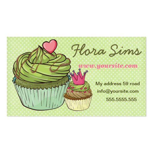 Cupcakes Business Card (back side)