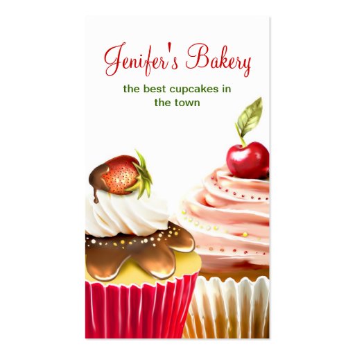 cupcakes business cards (front side)