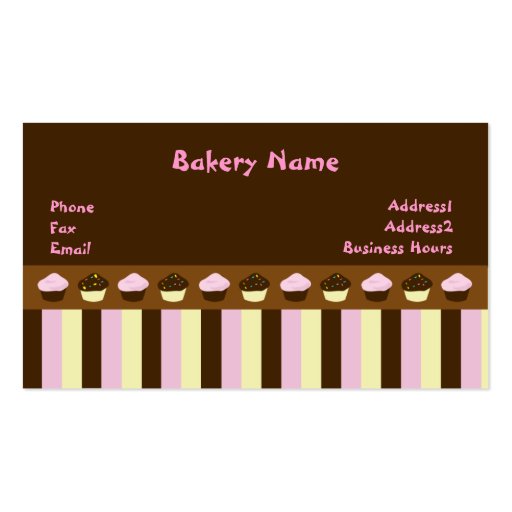 Cupcakes Business Cards (front side)