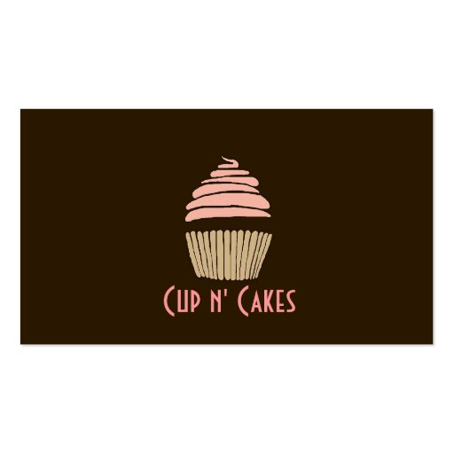 Cupcakes, Cakes, Food, Catering, Bakery Business Business Card (front side)