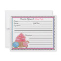 Cupcakes & Cookies Baking Cooking Recipe Cards invitation