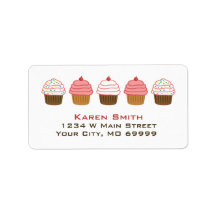 Cupcakes Custom Address Label