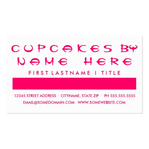 CUPCAKES customer appreciation (mod squares) Business Card Templates (back side)