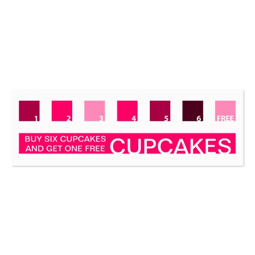 CUPCAKES customer appreciation (mod squares) Business Cards (front side)
