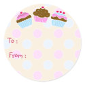 Cupcakes Gift Tag Sticker