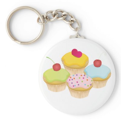 Cupcakes keychains