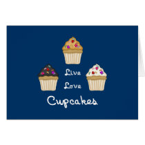 Cupcakes Live Love Greeting Card