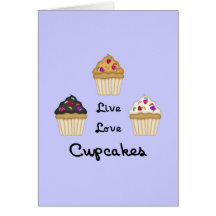 Cupcakes Live Love Card
