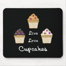 Cupcakes Live Love Mouse Pads