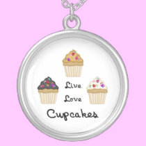 Cupcakes Live Love necklaces